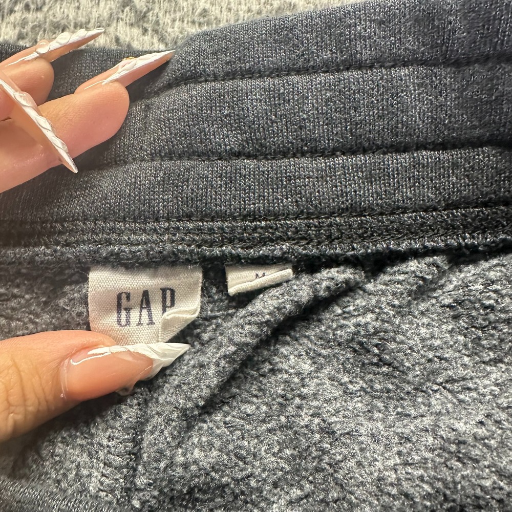 Gap Pant Mens M Gray Cotton Fleece Sweatpants Tapered Activewear Performance - Picture 3 of 11